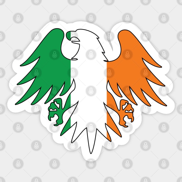 Irish Flag Eagle Sticker by Shawnsonart